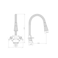 MK120.5/13CMAT MORAVA - смеситель кухонный, ЧЕРНЫЙ МАТОВЫЙ — фото 2, Смесители для кухни