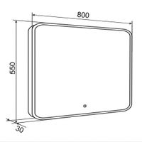 Товар: Зеркало с LED-подсветкой MARONI (80*55) /AQUA DE MARCO Mar80/55 - фото 8 Зеркало с LED-подсветкой MARONI (80*55) /AQUA DE MARCO Mar80/55 — фото 8, Зеркала в ванную комнату