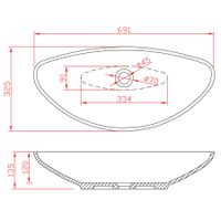 Раковина Gondola округлая, белый матовый, MonteBianco арт-13042 — фото 5, Раковины накладные