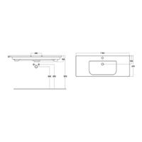 Умывальник SOFT 120, Dreja арт-13120-KL — фото 2, Раковины подвесные