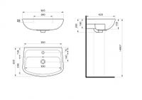 ЛОНГИ Умывальник 60см,белый,САНТЕК 1WH501756 — фото 14, Раковины подвесные