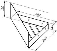 Полка Aquanet Магнум 28x28 белая матовая, угловая 00302237 — фото 4, Полки для ванной и душа