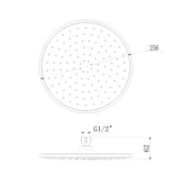 Лейка душевая верхняя, круглая, 256 мм, хром, блистер, LM, арт-LM8131C — фото 2, Верхние души