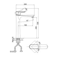 Товар: Смеситель для раковины D&K Venice , хром арт-DA1032001 - фото 2 Смеситель для раковины D&K Venice , хром арт-DA1032001 — фото 2, Смесители для раковины