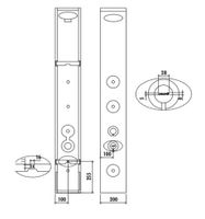 CREAVIT Душевая панель арт-PB3023 — фото 2, Душевые панели