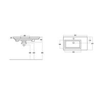 Умывальник ISIK 85, Dreja арт-4085-KL — фото 2, Раковины подвесные