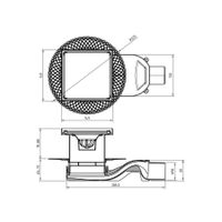 Трап BERGES водосток напольный PLATZ Keramik 150х150 под плитку, без обрамления, S-сифон D50 H60 боковой арт-093162 — фото 11, Трапы для душа