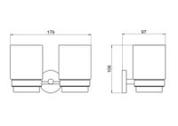 AQ4617BGM БЕТТА стакан с держателем двойной, оружейная сталь — фото 5, Стаканы для зубных щеток