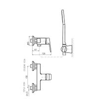 Смеситель Colorado для душа с душевым комплектом, держатель подвижный, арт-CO181.5/2 — фото 2, Смеситель для душа