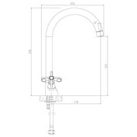 Товар: RS42 Смеситель для кухни, выс.пов.излив 178мм, р/ДВ, хром, ROS, RS42-72 - фото 2 RS42 Смеситель для кухни, выс.пов.излив 178мм, р/ДВ, хром, ROS, RS42-72 — фото 2, Смесители для кухни