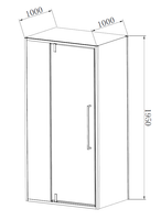 Душевой уголок Slim-N VSR-4SNP1010CL, 1000*1000, хром, стекло прозрачное — фото 4, Душевые уголки