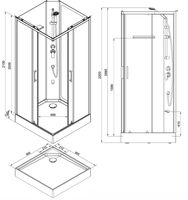Товар: Душевая кабина Aquanet Passion S 3.0 90x90, прозрачное стекло 00348330 - фото 6 Душевая кабина Aquanet Passion S 3.0 90x90, прозрачное стекло 00348330 — фото 6, Душевые кабины
