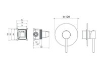 AQ1366BGM ЕВРОПА смеситель для душа (внешняя и скрытая часть), оружейная сталь — фото 2, Смеситель для душа