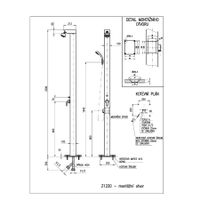 Душевая стойка 220 см., смеситель, душевой комплект, головной душ арт-Z1220 — фото 2, Душевые стойки