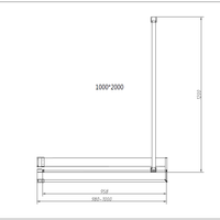Душевая перегородка Walk-In HR , 1000*2000, брашированное золото, стекло прозрачное арт-VSW-4HR100CLG — фото 4, Душевые перегородки