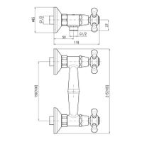 Смеситель Morava retro для душа,стабильный держатель, MK180.5/1CMATSM — фото 2, Смеситель для душа