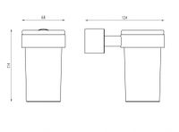 Стакан для зубных щеток с держателем ABBER Osten 316 AA1861BG золото брашированное — фото 3, Стаканы для зубных щеток