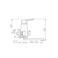 Товар: Смеситель Colorado для ванной с подвижным изливом 130мм и керамическим переключателем, арт-CO151.5 - фото 2 Смеситель Colorado для ванной с подвижным изливом 130мм и керамическим переключателем, арт-CO151.5 — фото 2, Смеситель для ванны