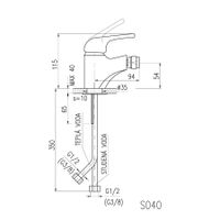 SAZAVA - смеситель для биде арт-SA344.5 — фото 2, Смесители для биде