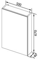 Зеркальный шкаф Aquanet Порто 50 белый арт-00195726 — фото 11, Зеркальные шкафы в ванную