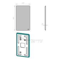Зеркало Lemark ECOSMO 45х80 см арт-LM45Z-Ecos — фото 3, Зеркала в ванную комнату