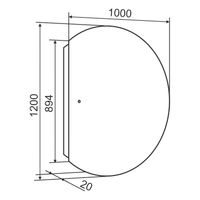 Зеркало с LED-подсветкой MOON (100*120) /AQUA DE MARCO Moon100/120 — фото 11, Зеркала в ванную комнату