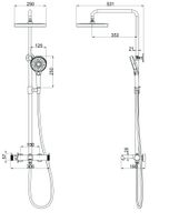 Душевая стойка Rim VSFS-2RM1GM с изливом, вороненая сталь — фото 4, Душевые стойки
