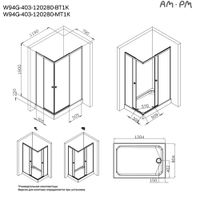 Товар: W94G-403-120280-MT1K X-joy душевое огражд прямоугольн.,раздвиж.двери 120x80 хром мат.,стекло прозр - фото 9 W94G-403-120280-MT1K X-joy душевое огражд прямоугольн.,раздвиж.двери 120x80 хром мат.,стекло прозр — фото 9, Душевые кабины и ограждения