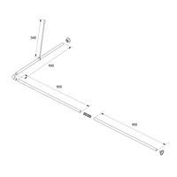 Угловой карниз для ванной комнаты, 90-180 см, черный, IDDIS, арт-060A200i14 — фото 3, Карнизы для ванной