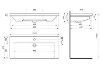 Раковина SANTEK Миранда 100 мебельная белый (WH302249) — фото 10, Раковины подвесные
