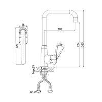 Товар: Смеситель для кухни D&K Rhein , хром арт-DA1262441 - фото 2 Смеситель для кухни D&K Rhein , хром арт-DA1262441 — фото 2, Смесители для кухни