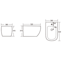 Биде IBERICA BLANCA BILBAO BIDE глянцевый белый (IB.BLA.B12) — фото 5, Биде подвесные