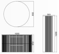 RAYAS Зеркало с подсветкой АНТРАЦИТ арт-RY1085.01.AA — фото 2, Зеркала в ванную комнату
