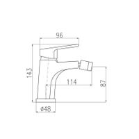 Смеситель Colorado для биде с с донным клапаном метал., CO145.5K — фото 2, Смесители для биде