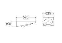 Товар: Раковина для людей с ограниченными возможностями 625*520*195 арт-AQ2211-00 - фото 2 Раковина для людей с ограниченными возможностями 625*520*195 арт-AQ2211-00 — фото 2, Раковины подвесные