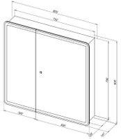 Зеркальный шкаф Aquanet Оптима 80 с LED подсветкой 00311862 — фото 9, Зеркальные шкафы в ванную