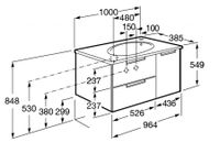 ETNA Тумба под раковину ETNA 100, дуб верона, ROCA арт-7857302445 — фото 4, Тумбы под раковину
