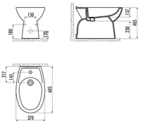 CREAVIT SEDEF Биде напольное SD500.00000 арт-SD500-00CB00E-0000 — фото 2, Биде напольные