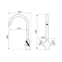 Смеситель для кухни BELZ , хром арт-B70832 — фото 8, Смесители для кухни