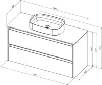 Тумба под раковину Allen Brau Fantasy 120 1.11005.PWM 2.0 папирус матовый — фото 8, Тумбы под раковину