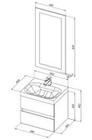Мебель для ванной Aquanet Беркли 50 белый глянец (2 ящика) арт-00306356 — фото 3, Комплекты мебели для ванной