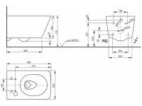 Унитаз подвесной выпуск в стену,для WASHLET SX, цвет белый арт-CW522ERY#XW — фото 2, Подвесные унитазы