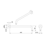Душевой комплект BERGES NARDIS 3R, поворотный излив, оружейная сталь арт-071009 — фото 11, Встраиваемые душевые комплекты
