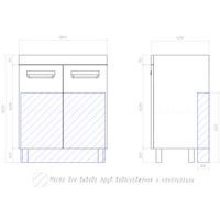 Тумба под раковину VIGO Plaza 70 напольная белый (tn.PLA.COM.70.2D) — фото 8, Тумбы под раковину