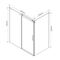 Душевой уголок Como , 1200*1000, хром, стекло прозрачное арт-VSR-1C1012CL — фото 4, Прямоугольные душевые уголки