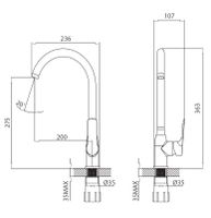 CREAVIT Cмеситель для раковины PURE арт-PR8501 — фото 2, Смесители для раковины