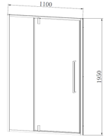 Товар: Душевая дверь Slim-N VDP-4SN110CL, хром, стекло прозрачное - фото 4 Душевая дверь Slim-N VDP-4SN110CL, хром, стекло прозрачное — фото 4, Душевые двери в нишу