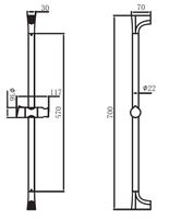 CREAVIT Душевая стойка с ручным душем арт-SH493S — фото 2, Душевые стойки