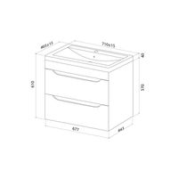 Товар: Тумба с умывальником, подвесная, 70 см, белый, Ray, IDDIS, арт-RAY70W0i95K - фото 3 Тумба с умывальником, подвесная, 70 см, белый, Ray, IDDIS, арт-RAY70W0i95K — фото 3, Тумбы с раковиной