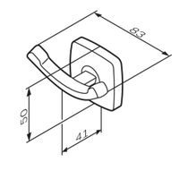 A9035600 Gem, Двойной крючок для полотенец — фото 6, Крючки для полотенец
